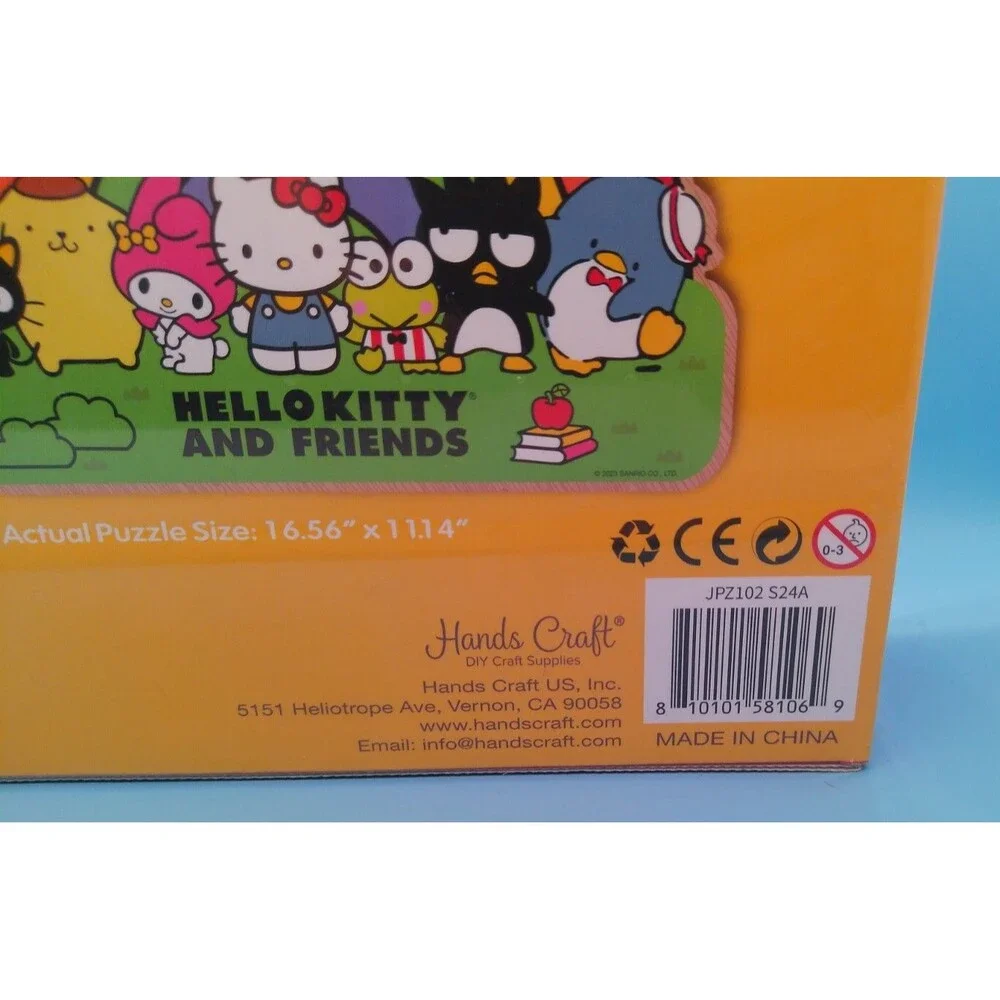 Sanrio - Hello Kitty and Friends Rainbow Wood Puzzle - 92 Pieces  16.56x11.14